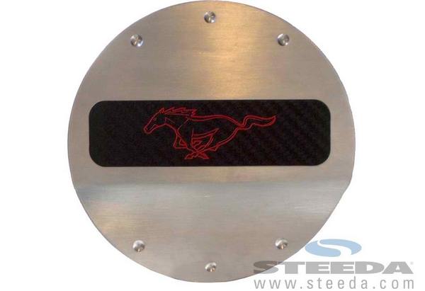 Pony Red Logo Fuel Door